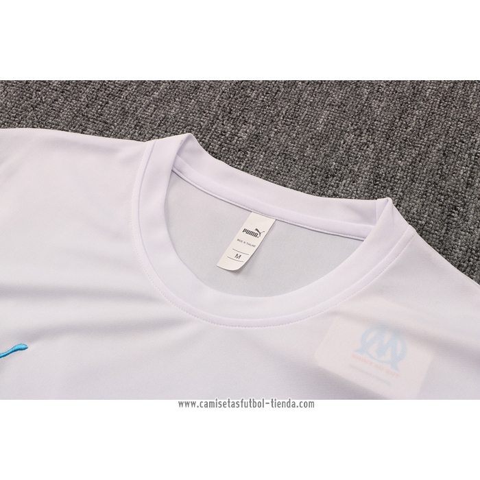 Chandal del Olympique Marsella 2021 2022 Manga Corta Blanco